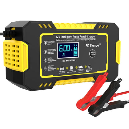 Car Battery Charger, 12V 6A Smart Battery Trickle Charger Automotive 12V Battery Maintainer Desulfator