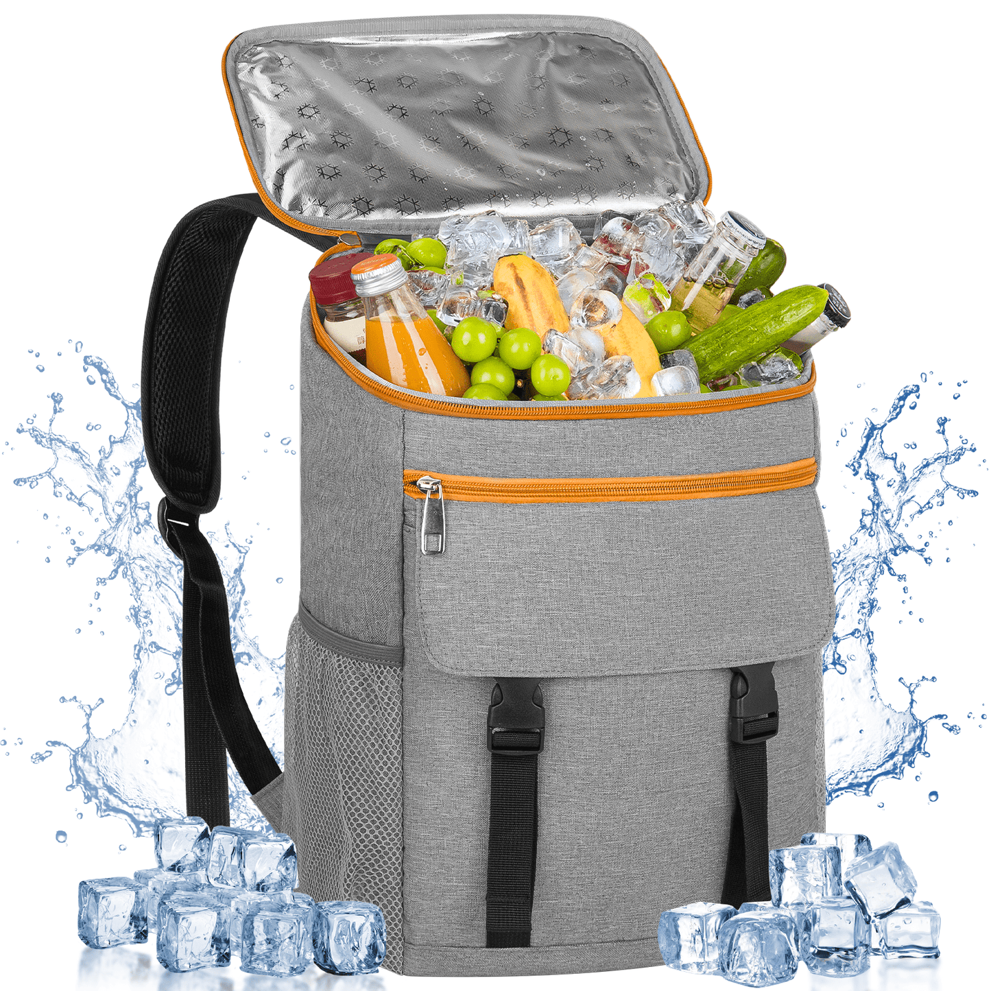 Collapsible Cooler Bag Insulated, Large Leakproof Soft Sided Portable Cooler Bag for Outdoor Travel Beach Picnic Camping BBQ Party