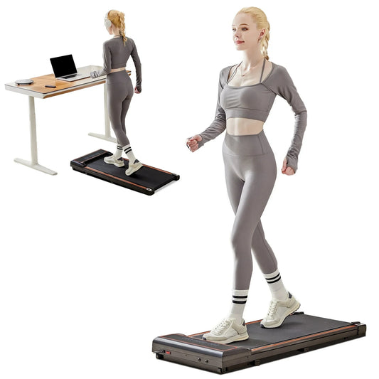 CONCETTA Compact Treadmill, Walking Pad Under Desk Treadmill for Home & Office, 0.6-3.8 MPH with Remote Control 2 in 1 Walk Pad for Small Spaces, Black