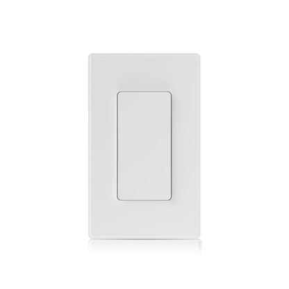 ELEGRP Smart Light Switch Single Pole, 2.4GHz Wi-Fi Light Switch Compatible with Alexa & Google Assistant, Neutral Wire Required, APP Control, UL Certified, White 1 PC