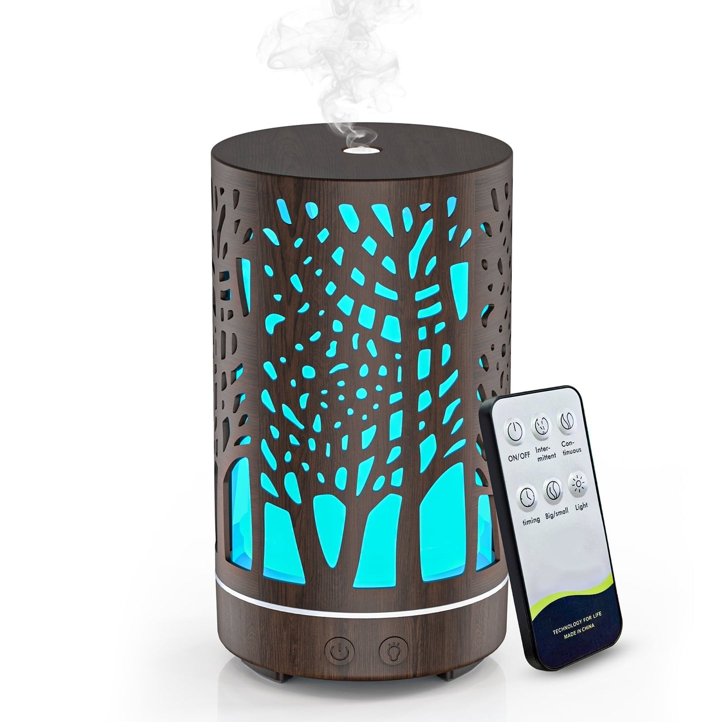 Essential Oil Diffuser, Aromatherapy Diffuser with 7 Colors Light, Ultrasonic Mist Humidifier for Home Bedroom