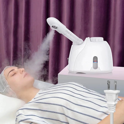 Fixdono Portable Facial Steamer, Nano Ionic Face Steamer with 180 Rotatable Sprayer, Warm/Cold Mist Portable Facial Steamer for Salon and SPA