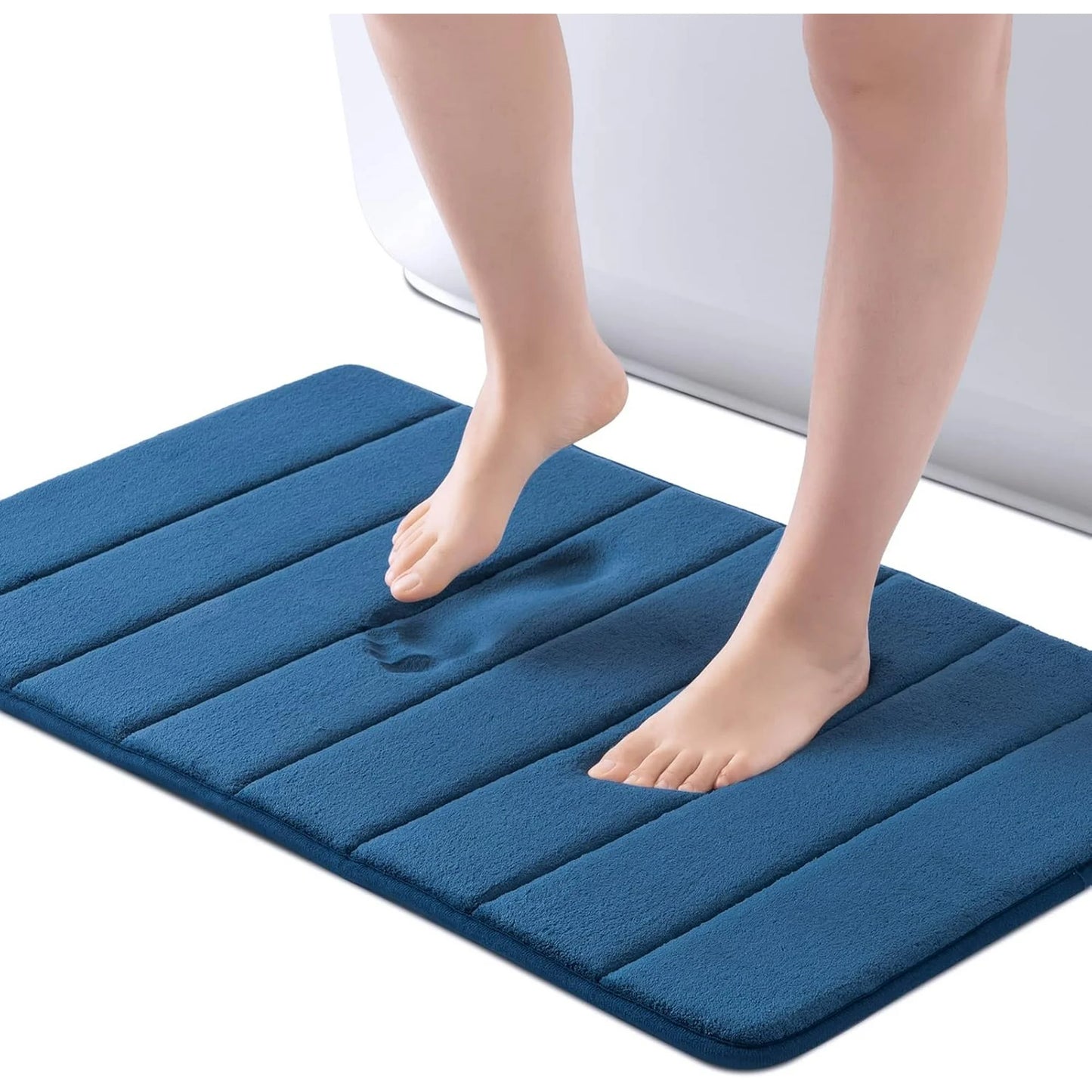 Uiz Merueh Clearance Bath Mat 17” x 24”, Water Absorbent Shower Mat, Thick Bath Rugs for Bathroom Non Slip with PVC Backing, Ultra Soft Bathroom Rugs for Bathroom Floor & Tub