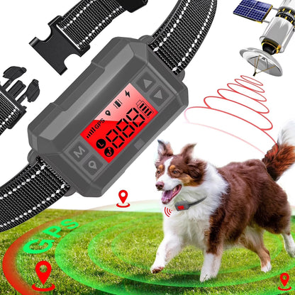 GPS Wireless Dog Fence System – CICPAP 33–999 Yards Rechargeable Electric Dog Boundary Collar, Smart Perimeter Containment System for Medium & Large Dogs, Waterproof for Outdoor Use