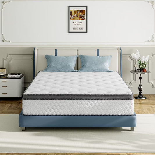 Swedrea Hybrid Mattress Gel Medium Memory Foam in White