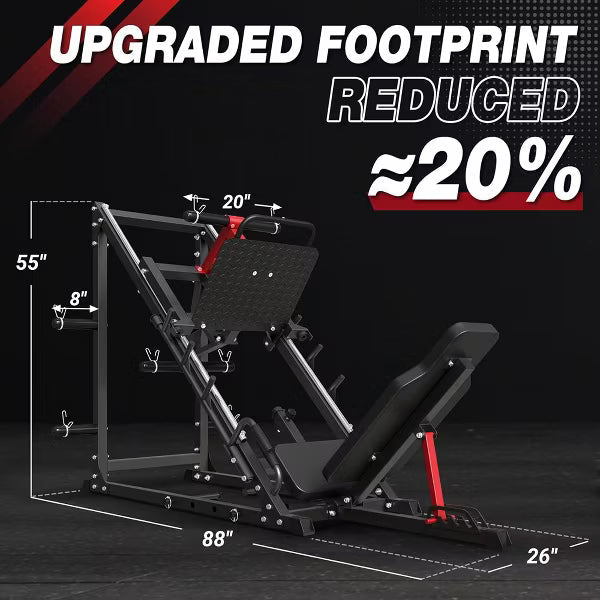 ER KANG Leg Press Machine, 45 Degree Leg Machine for Home Gym, Professional Leg Workout Machine Lower Body for Fitness and Strength Training