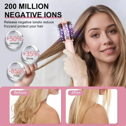 Dryhsip 9 in 1 High-Speed Hot Air Hair Styler with Digital Temperature Display,Ionic Technology,3 Heat/Cool Settings,Lightweight for Curly/Wavy Hair