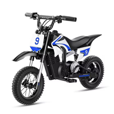 ECOLEAP K1 Kids Electric Dirt Bike 36V – 16MPH Fast, 14-Mile Range, 700W Peak Motor, 3-Speed Modes, 12" Off-Road Tires,UL, Ages 3-10,Blue