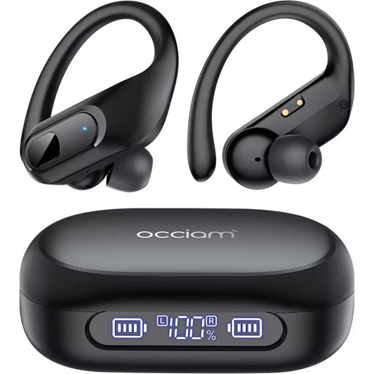 occiam Active Noise Cancelling Headphones Wireless Earbuds Bluetooth Ear Buds 96Hrs Playback HD Call Over-Ear Waterproof Earphones