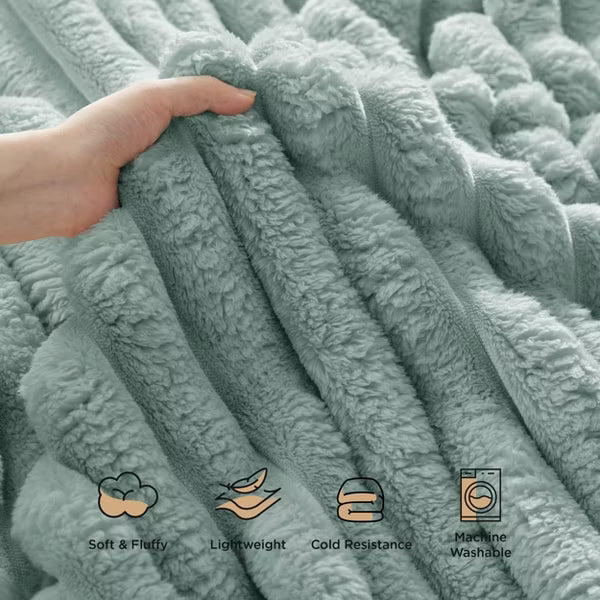 Bedsure Striped Flannel Fleece Blanket for Bed, Super Soft Throw Blanket for Couch, Wider Striped Design