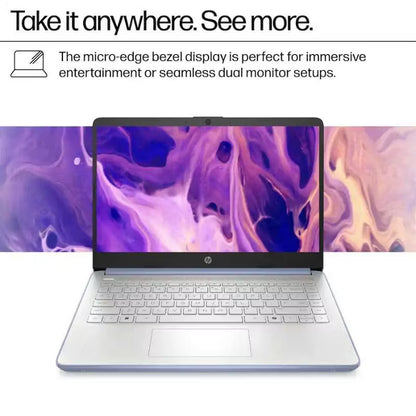 HP - 14" Laptop - Intel Processor N150 - 4GB Memory - 128GB UFS - Sky Blue