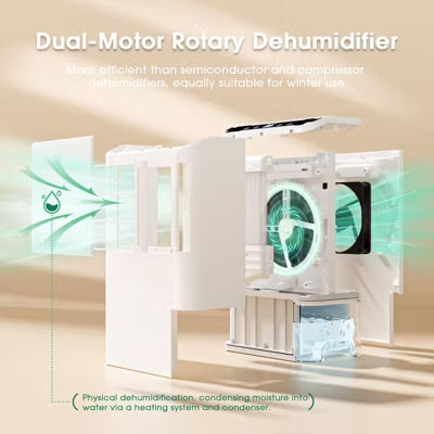 Teendow Dehumidifier for Home, 2000 Sq.Ft Small Dehumidifier with 3.3ft Drain Hose, 2.5L Tank, Timer Sleep Mode for Basement, Bedroom, Bathroom
