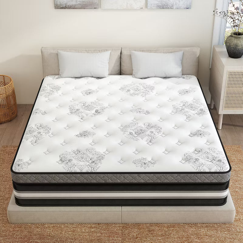 CHEVNI 12-14 Inch Mattress in a box Hybrid Spring Memory Foam Medium Firm
