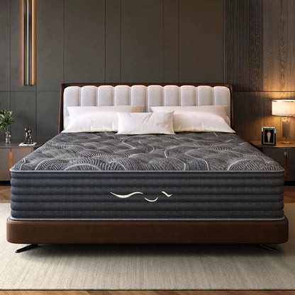 Swedrea Hybrid Mattress Medium Gel Memory Cashmere Wool in White