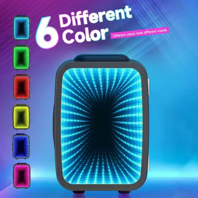 Morfone 4L 6L LED Light Car Mini Fridge Suitable for Home Use and Summer Camping Black 4L