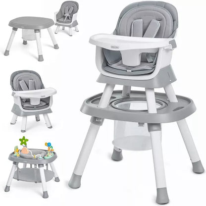 BabyBond Baby High Chair, 15 in 1 Convertible Highchair with Tray and Activity Center, Suitable for Babies and Toddlers