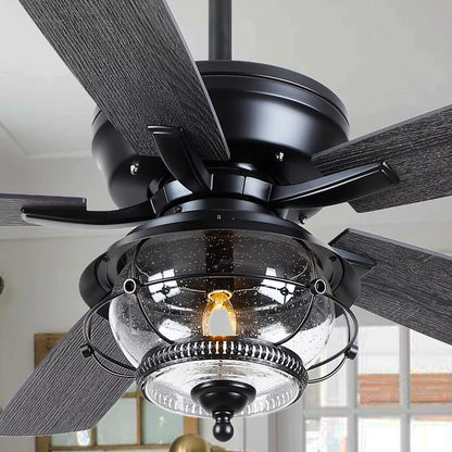 Kviflon 52 Inch Ceiling Fans with Light and Remote, 6 Speeds Reversible Blades for Kitchen,Dining Room,Outside Patios