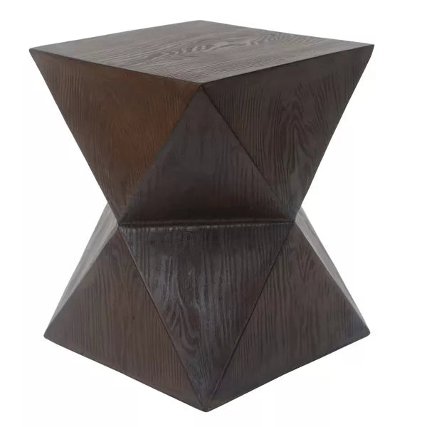 Wooakway Concrete Outdoor Side Table with Symmetric Design, Weather-Resistant Accent for Patio, Garden, or Balcony