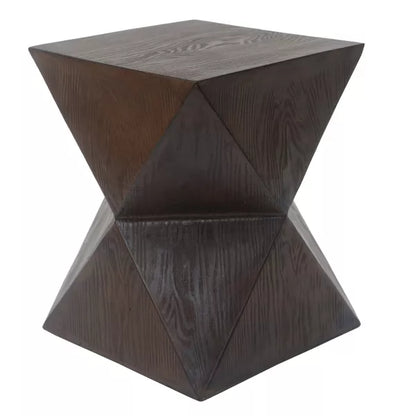 Wooakway Concrete Outdoor Side Table with Symmetric Design, Weather-Resistant Accent for Patio, Garden, or Balcony