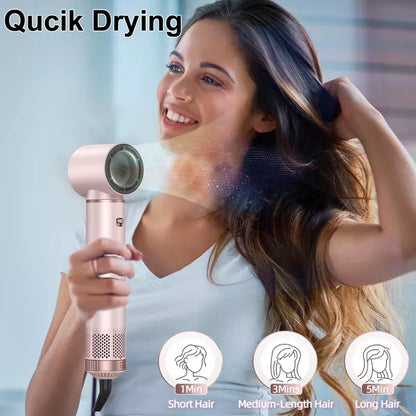Dryhsip 5 in 1 Air Styler, Multi Ionic Hair Dryer Brush Set, 800W Auto Air Wrap Hair Styler Without Heat Damage, Curl, Volumize and Straighten,Pink