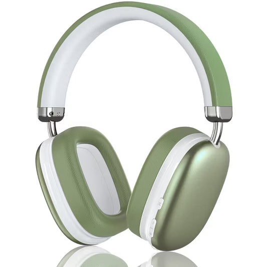 SY-BT1632 Green Over-Ear Bluetooth Headphones: 40mm Bass Driver, Bluetooth 5.3 Dual-Mode, 40hr Battery, Comfort Fit