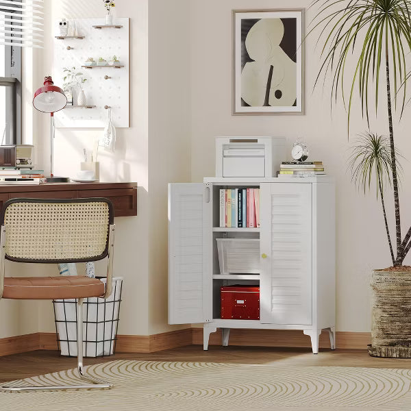 SUXXAN Metal Pantry Cabinet, Kitchen Pantry Storage Cabinets with Shelves, for Home Office Bathroom, Required Assembly