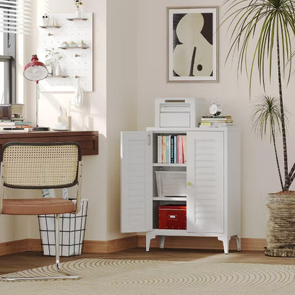 SUXXAN Metal Pantry Cabinet, Kitchen Pantry Storage Cabinets with Shelves, for Home Office Bathroom, Required Assembly