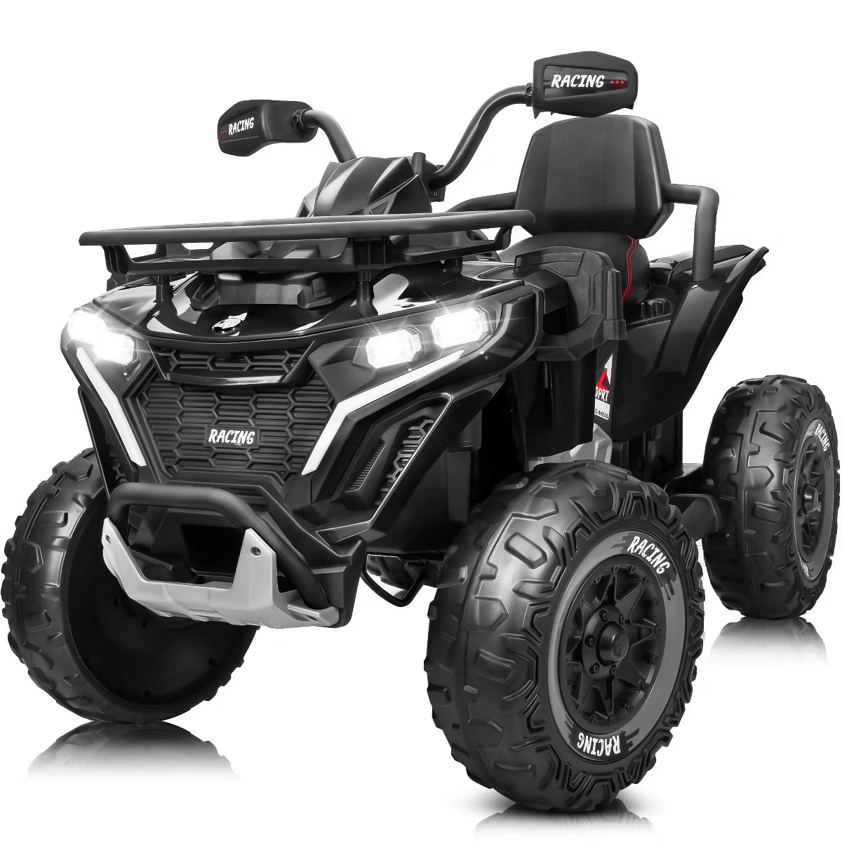 JOYRACER 24V 7Ah Kids Ride-On ATV Quad with Bluetooth, Music, USB & MP3 Port, Electric 4-Wheeler Toys Cars for Outdoor Adventure