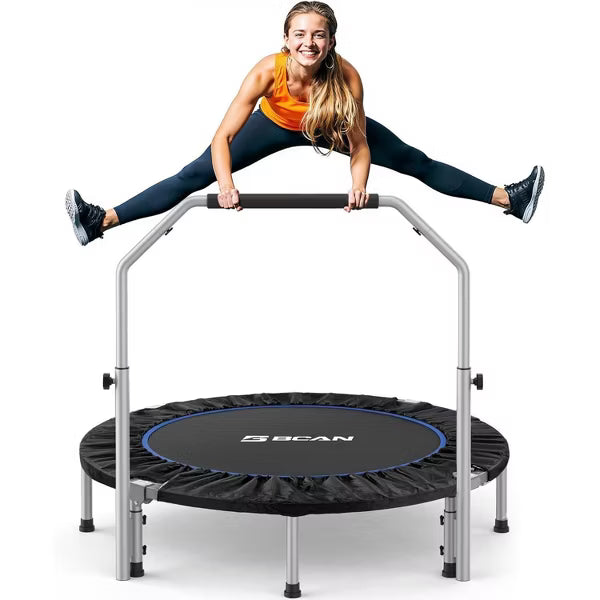BCAN Foldable Mini Trampoline , Exercise Trampoline for Indoor/Garden Workout