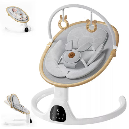 BabyBond Baby Swings for Infants Bluetooth Infant Swing with 5 Speeds & Positions,12 Preset Lullabies and Remote Control