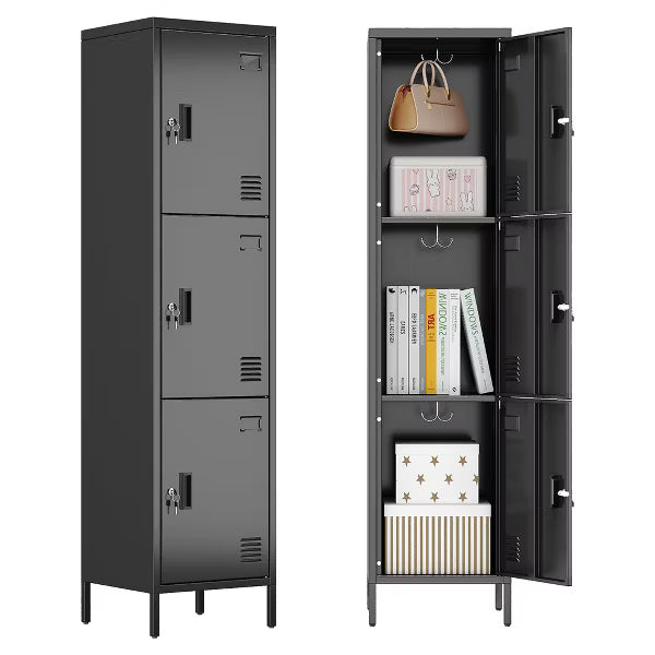 SUXXAN Metal Storage Employees Lockers with Lockable Doors,Locking Storage Cabinets for Spaces,Home,School,Gym,Assembly Required