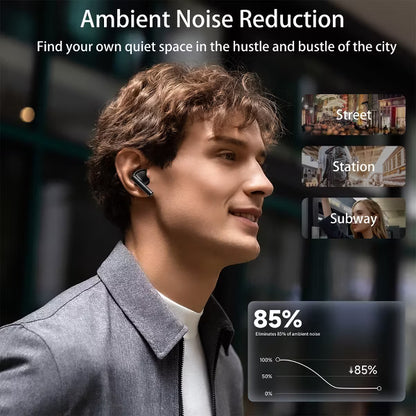 VEATOOL Wireless Earbuds, 2025 Bluetooth 5.3 Headphones Hi-Fi Stereo 3D Bass Ear Buds, 4 ENC Noise Cancelling Mic, 34Hrs USB-C in-Ear Earphones