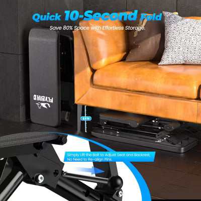FLYBIRD Adjustable Weight Bench, Foldable Strength Training Bench for Full Body Workout with Fast Folding-New Version