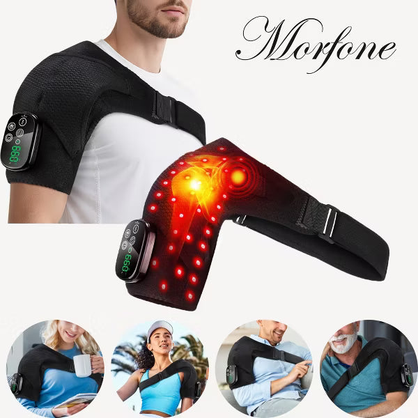 Morfone 660nm and 850nm Near Infrared Light Therapy and Heat Therapy Shoulder Massager
