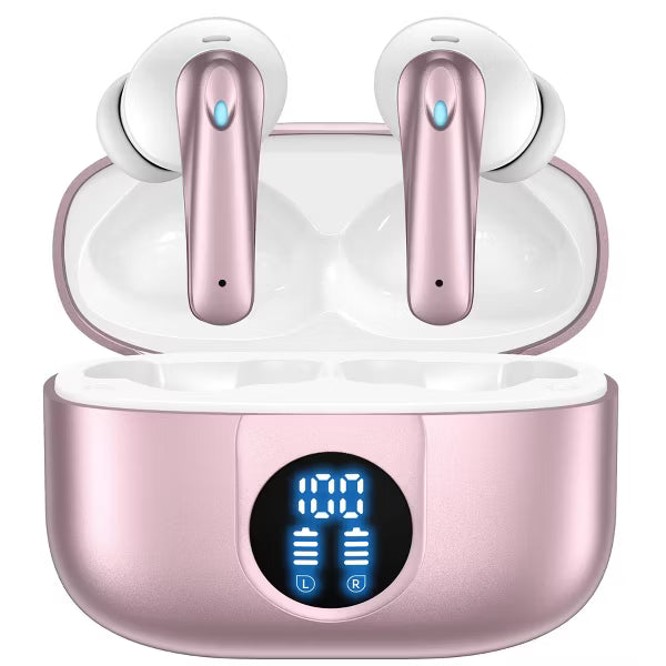 VEATOOL P91 Wireless Earbuds Bluetooth Headphones V5.4 Stereo Ear buds with Noise Cancelling Mics 60H Playback Mini Case
