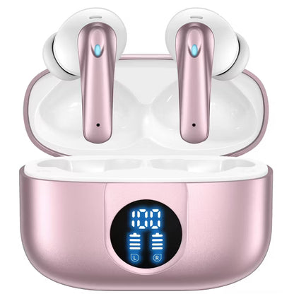 VEATOOL P91 Wireless Earbuds Bluetooth Headphones V5.4 Stereo Ear buds with Noise Cancelling Mics 60H Playback Mini Case