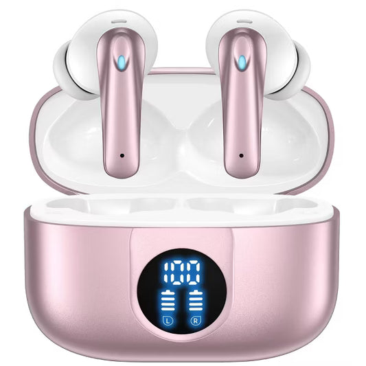 VEATOOL P91 Wireless Earbuds Bluetooth Headphones V5.4 Stereo Ear buds with Noise Cancelling Mics 60H Playback Mini Case