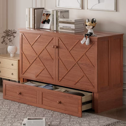 Mjkone Murphy Queen Size Bed Chest with Mattress and Storage