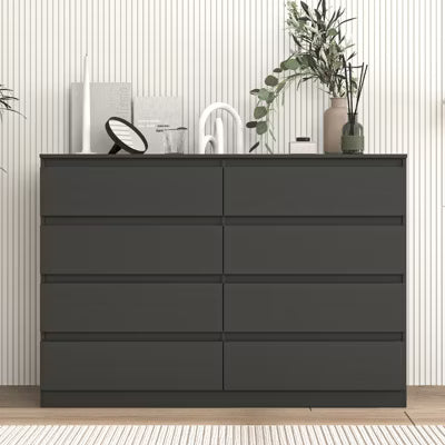 CIPACHO Modern White 6-Drawer Dresser - Roomy Double Dresser for Home