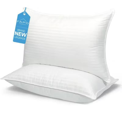 Heycuzi Bed Pillows 2-Pack Queen Size Luxury Hotel Pillow for Side and Back Sleeper Pillows for Bed with Cooling Cover