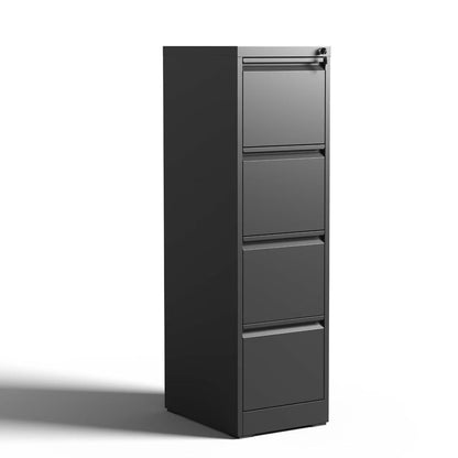 VIYET 52" 4-Drawer Metal Vertical File Cabinet with Lock, Tall Slim Locking Filing Cabinet for Home Office, Fits Letter, Legal & A4 Files