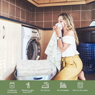 Hoey Full Waterproof Mattress Protector ¨C Bamboo Rayon, Soft, Breathable, Cooling Fitted Cover, Fits Up to 21" Deep Pocket