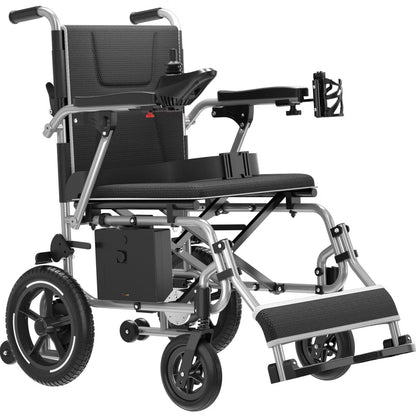 KERDOM Electric Wheelchair, Motorized Wheelchair for Adults, Foldable All Terrain Power Wheelchair, Weight Capacity 350 LBs, Sliver
