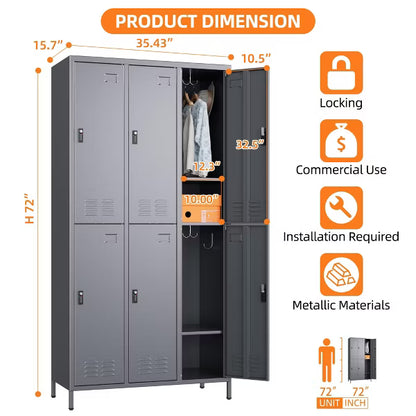 SUXXAN Metal Storage Locker for Employees for School Gym,Assembly Required