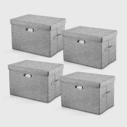 VUSIGN 7.2''X9.6'' Wardrobe Flip-Top Storage Box Small Dark Gray