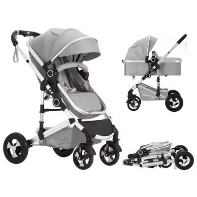 TODECARE 2-in-1 Convertible Baby Stroller with Reversible Seat, Adjustable Canopy and Storage