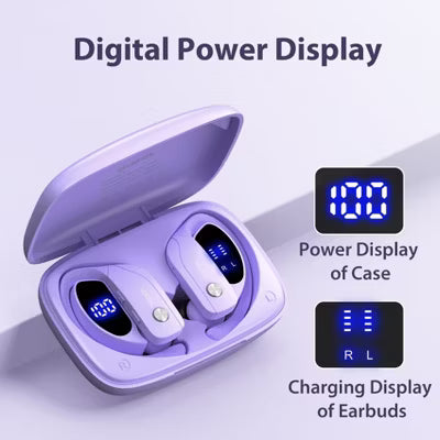 VEATOOL T6 Wireless Earbuds Bluetooth Headphone Sport, Bluetooth 5.4 Earbud, 72Hrs Earphone with Earhook