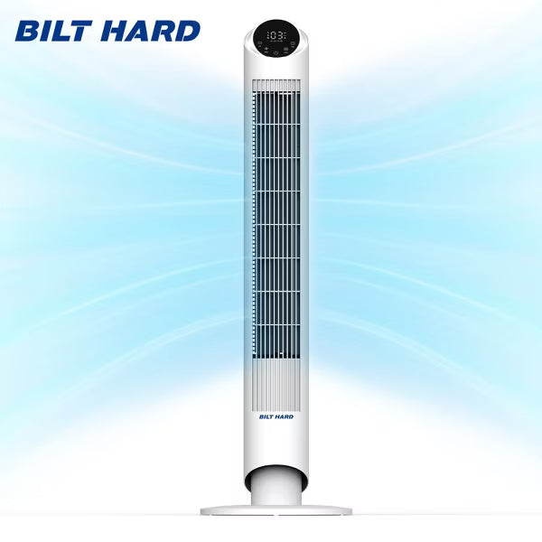 BILT HARD 40-Inch Tower Fan, 28dB Quiet Oscillating Floor Fan with 3 Speeds, 4 Modes & 12H Timer for Bedroom, Office, Living Room Cooling, White