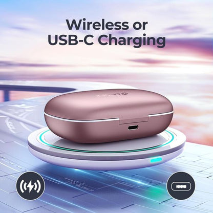 OFNEX Wireless Earbuds Bluetooth 5.3 Headphones 90 Hrs Playtime Ear buds with Wireless Charging Case Power Display Over-ear Earphones