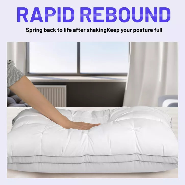 Inhand Fluffy Support Bed Pillow, Super Soft Premium Down-Alternative Filling for Sleeping, Luxury Hotel Quality Bed Pillows for Side Sleeper
